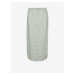 Krémová vzorovaná midi sukně s příměsí lnu Vero Moda Mymilo - Dámské