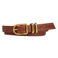 Tommy Jeans Belt - TJW LEATHER LOGO HIGH WAIST BELT brown