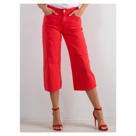 Červené roztrhané džíny Fashionhunters