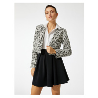 Koton Double Breasted Crop Blazer Jacket