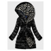 Lehká černá dámská zimní bunda se zateplenou kapucí (OMDL-019)