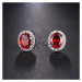 Sisi Jewelry Náušnice Swarovski Elements Sophie Ruby E1291-ET-G210(5) Červená