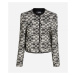 Bunda karl lagerfeld check boucle jacket černá