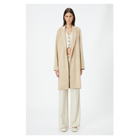 Koton Beige Women's Trench Coat