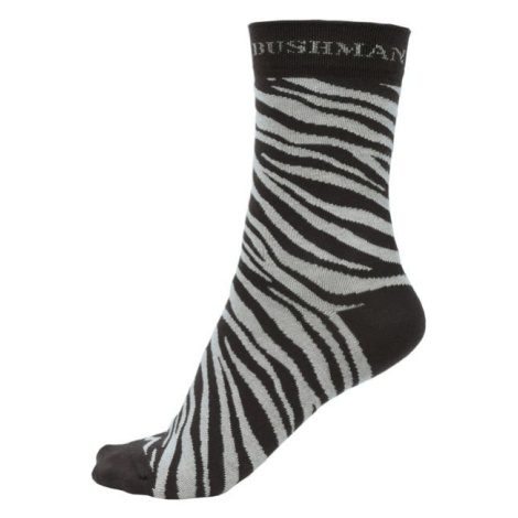 Bushman Pánské i dámské ponožky Zebra, hnědé