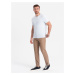 Ombre Men's SLIM FIT chino pants - light brown