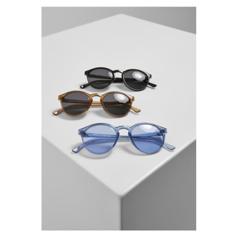 Sunglasses Cypress 3-Pack - black+brown+blue Urban Classics