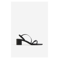 H & M - Sandálky's blokovým podpatkem - černá