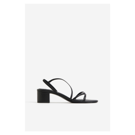 H & M - Sandálky's blokovým podpatkem - černá H&M