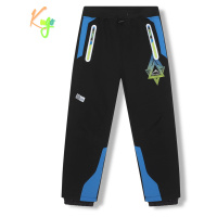 Chlapecké softshellové kalhoty, zateplené KUGO HK5620, černá / modrá aplikace Barva: Černá