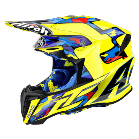 AIROH Twist TC16 TWTC16 - off-road helma žlutá/modrá