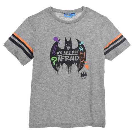 Šedé chlapecké tričko s potiskem Batman Šedá