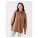 LC Waikiki Plain Long Sleeve Suede Women's Shirt Jacket