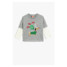 Koton Baby Boy Gray Melange Pattern T-Shirt