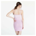 GUESS Front Logo Striped Dress Pink