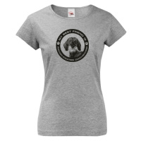 Dámské tričko pro milovníky psů s potiskem Hrubosrstý jezevčík - skvělý dárek