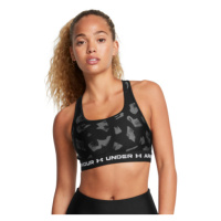 Dámská tréninková sportovní podprsenka UNDER ARMOUR Crossback Mid Print-BLK