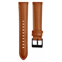 4wrist Kožený řemínek s prošíváním - Light Brown 22 mm