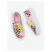 Růžové holčičí vzorované slip on tenisky VANS UY Classic Slip-On Patchwork