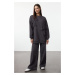 Trendyol Anthracite Ribbon Detailed Oversize Tracksuit