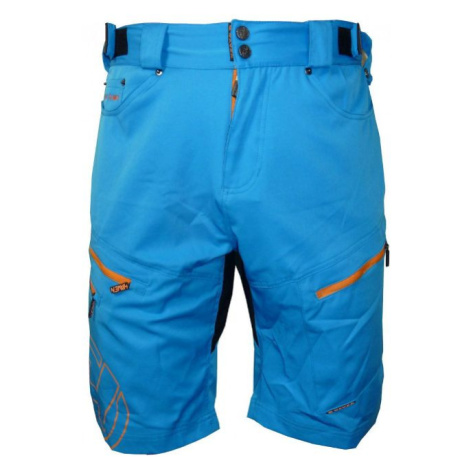Kalhoty krátké pánské HAVEN NAVAHO SLIMFIT modro/oranžové s cyklovložkou