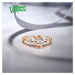 Zlatý prsten kombinace barev zdobený diamanty Listese