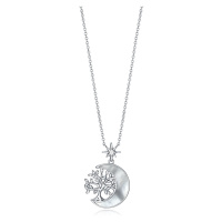 Viceroy Stylový stříbrný náhrdelník s měsícem a stromem života Trend 13002C000-90