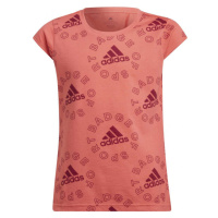 adidas LOGO Dívčí tričko, růžová, velikost