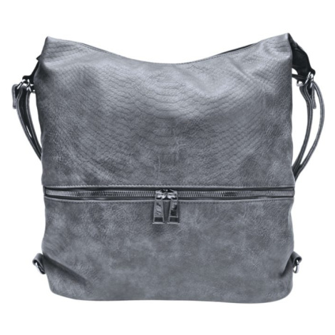 Moderní středně šedý kabelko-batoh z eko kůže Tapple