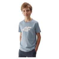 Chlapecké tričko s krátkým rukávem 4F JUNIOR TSHIRT-4FJWSS24TTSHM1113-34S-LIGHT BLUE