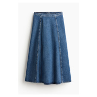 H & M - Džínová sukně áčkový střih - modrá