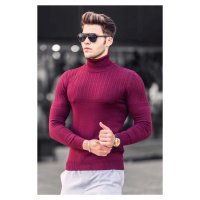 Madmext Burgundy Turtleneck Sweater 4677