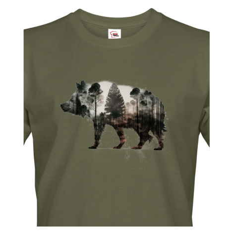 Pánské tričko s potiskem zvířat - Divočák BezvaTriko