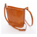 Dámská kožená crossbody Tereza, dark camel