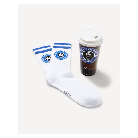 Celio Ponožky v dárkovém balení káva - Pánské