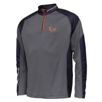 Savage Gear Tričko Tournament Shirt 1/2 Zip Sedona Grey