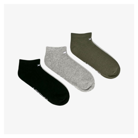 Ponožky Converse 3PP low cut Field/bílá Lt šedá mel černá/bílá