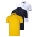 TRIPLE SET T8586 DEWBERRY MEN'S T-SHIRT-NAVY-WHITE-YELLOW