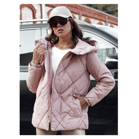 Růžová prošívaná dámská bunda TY4558 DStreet