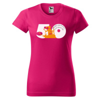 DOBRÝ TRIKO Dámské tričko s potiskem Jsem střelená 50 let Barva: Malinová
