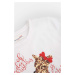 Dětská bavlněná košile s dlouhým rukávem Coccodrillo bílá barva, s potiskem