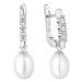 Gaura Pearls Stříbrné náušnice s bílou perlou Rita, stříbro 925/1000 SK24100EL/W Stříbrná Bílá