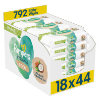 PAMPERS Ubrousky vlhčené Harmonie Coconut Plastic Free 18x44 ks