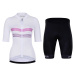 HOLOKOLO Cyklistický krátký dres a krátké kalhoty - SPORTY LADY - černá/bílá/růžová