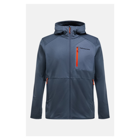 Mikina peak performance m utility light zip hood mountain mist