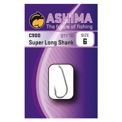 Ashima Háčky C900 Super Long Shank 10ks - vel. 8