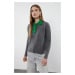 Trendyol Anthracite Soft Texture Polo Collar Color Block Knitwear Sweater