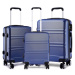 Konofactory Modrá sada luxusních kufrů s TSA zámkem "Travelmania" - M (35l), L (65l), XL (100l)