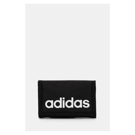 Peněženka adidas LINEAR WALLET černá barva, JE8346