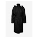 Černá dlouhá lehká bunda s kapucí a povrchovou úpravou VERO MODA Shady Feline